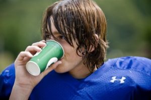 Proper hydration is a crucial aspect of a football players nutrition program.